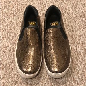 Gold Platform Ash Sneakers